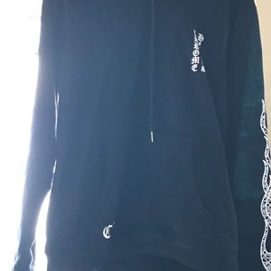 Chrome hearts flames pull over hoodie size Medium